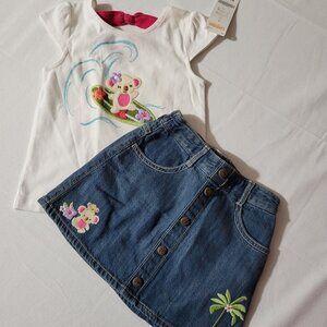 Gymboree Surf Adventure NWT 3T Skirt & Shirt Outfit. Located A24